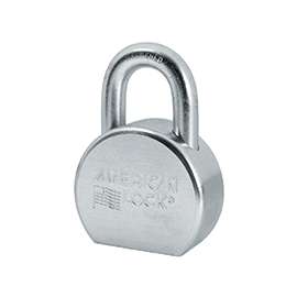 American Lock A702KA#35852 Padlock, Keyed Alike Key, 7/16 in Dia Shackle, 1-1/16 in H Shackle, Boron Steel Shackle, Zinc