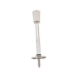 Prosource H20-Z022C-PS Heavy-Duty Rigid Door Stop, 15/16 in Dia Base, 3-1/8 in Projection, Die-Cast Zinc & Plastic