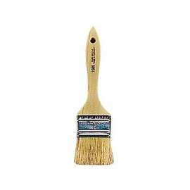 White Bristle Chip Brushes w/Wood Handle, 5/16" thick, 1 1/2" trim, 1" wide