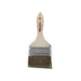 White Bristle Chip Brushes w/Wood Handle, 3/8" thick, 1 1/2" trim, 3" wide