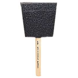 Foam Brushes, 3 in wide, Foam, Wood handle