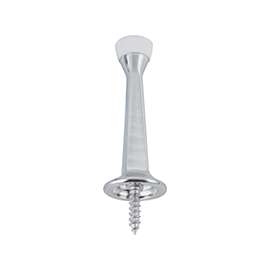 Prosource H20-Z025C-PS Heavy-Duty Rigid Door Stop, 15/16 in Dia Base, 3-1/8 in Projection, Die-Cast Zinc & Plastic