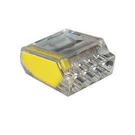 GB PushGard 10-PC4 Wire Connector, 12 to 22 AWG Wire, Copper Contact, Polycarbonate Housing Material, Yellow