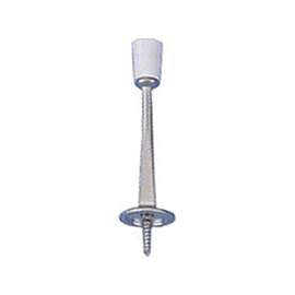 Prosource H20-Z023C-PS Heavy-Duty Rigid Door Stop, 15/16 in Dia Base, 3-1/8 in Projection, Die-Cast Zinc & Plastic