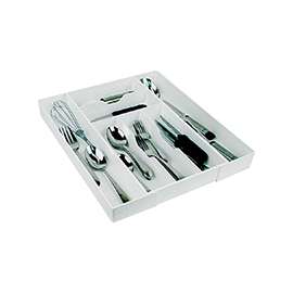 Dial 02506 Cutlery Expand-A-Drawer, 9-1/2 in W, 18 in D, White
