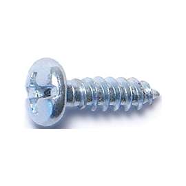 MIDWEST FASTENER 03158 Screw, #6 Thread, Coarse Thread, Pan Head, Phillips, Slotted Drive, Diamond Point, Steel, Zinc