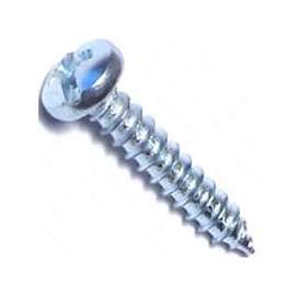 MIDWEST FASTENER 03160 Screw, #6 Thread, Coarse Thread, Pan Head, Phillips, Slotted Drive, Diamond Point, Steel, Zinc