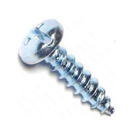 MIDWEST FASTENER 03188 Screw, #10 Thread, Coarse Thread, Pan Head, Phillips, Slotted Drive, Diamond Point, Steel, Zinc