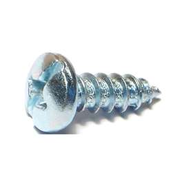 MIDWEST FASTENER 03209 Screw, #14 Thread, Pan Head, Phillips, Slotted Drive, Diamond Point, Steel, Zinc, 100 PK