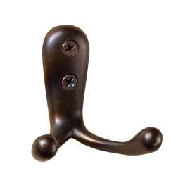 iDESIGN 97310 Robe Hook, 2-Hook, Metal, Bronze