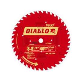 Diablo D0840X Circular Saw Blade, 8 to 8-1/4 in Dia, 5/8 in Arbor, 40-Teeth, Carbide Cutting Edge