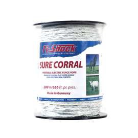 Zareba PR656W6-FS Polyrope, Stainless Steel Conductor, White