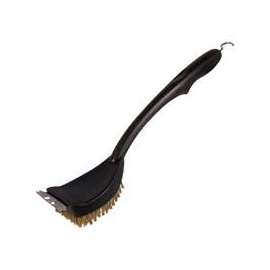 GrillPro 15513 Grill Cleaning Brush with Scraper and Hanging Hook, Comfort-Grip Handle, Stainless Steel Bristle