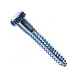 MIDWEST FASTENER 01303 Lag Screw, 5/16 in Thread, 2-1/2 in OAL, Zinc