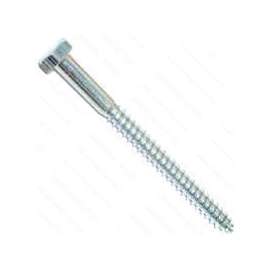 MIDWEST FASTENER 01306 Lag Screw, 5/16 in Thread, 4 in OAL, Zinc