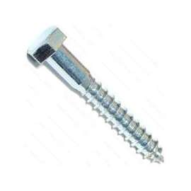 MIDWEST FASTENER 01316 Lag Screw, 3/8 in Thread, 2-1/2 in OAL, Zinc