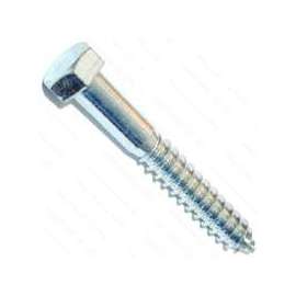 MIDWEST FASTENER 01333 Lag Screw, 1/2 in Thread, 3-1/2 in OAL, Zinc