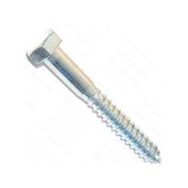 MIDWEST FASTENER 01334 Lag Screw, 1/2 in Thread, 4 in OAL, Zinc