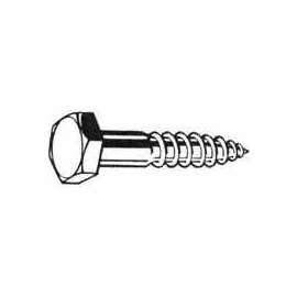 MIDWEST FASTENER 01338 Lag Screw, 1/2 in Thread, 6 in OAL, Zinc
