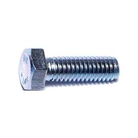 MIDWEST FASTENER 00029 Bolt, 5/16-18 in Thread, 1 in OAL, 2 Grade, Zinc, Zinc, Coarse Thread