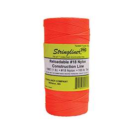 Stringliner Pro Series 35706 Construction Line, #18 Dia, 1080 ft L, 165 lb Working Load, Nylon, Fluorescent Orange