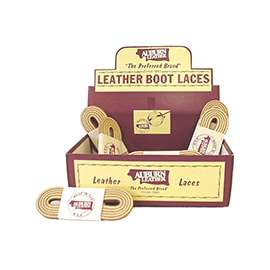 Auburn 250-72 Boot Lace, 72 in L, Leather, Indian Tan