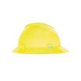 V-Gard Protective Hats, Fas-Trac Ratchet, Hi-Viz Yellow-Green