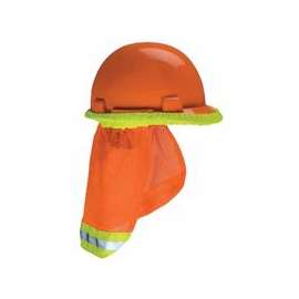 SunShade Hard Hat Accessories, Orange with Reflective Stripe, For MSA Caps&Hats