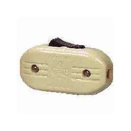 Eaton Wiring Devices BP933V Cord Switch, 3 A, 120 V, Screw Terminal, Ivory