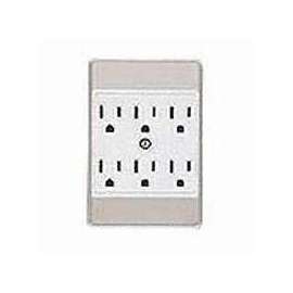 Eaton Wiring Devices C1146W-SP Wire Tap, 2 -Pole, 15 A, 125 V, 6 -Outlet, White