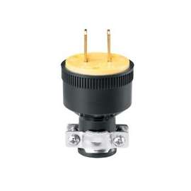 Eaton Wiring Devices BP1723 Electrical Plug, 2 -Pole, 15 A, 125 V, Slot, NEMA: NEMA 1-15, Black