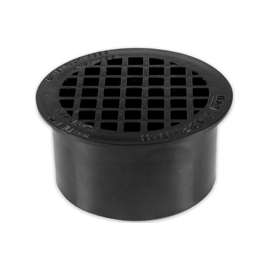 Oatey 43564 Floor Drain, 3 in, Snap-In, ABS Body, Black