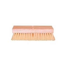 Deck Scrub Brushes, 10 in Hardwood Block, 2 in Trim L, White Tampico