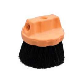 Round Window Brushes, Foam Plastic Block, 2 1/2 in Trim L, White Tampico