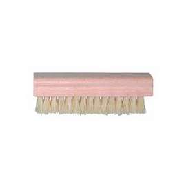 Hand & Nail Brushes, 4 3/4 in Hardwood Block, 5/8 in Trim L, White Plastic