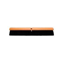 No. 20 Line Floor Brushes, 24 in Hardwood Block, 3 in Trim L, Black Plastic