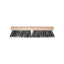 Carbon Steel Wire Deck Brushes, 12 in, Carbon Steel Wire, Wood Handle