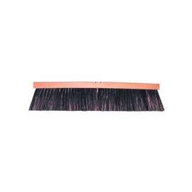 Heavy-Duty Street Brooms, 24 in Hardwood Block, 4 1/4 in Trim L, Blue Plastic