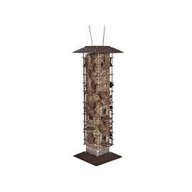 Perky-Pet 336 Wild Bird Feeder, 18-1/4 in H, Rustic Leaf, 2 lb, Metal, Hammered Bronze, Hanging Mounting