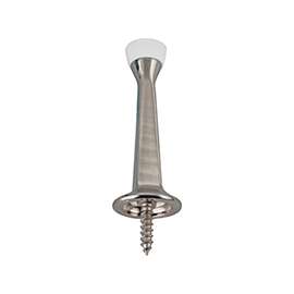 Prosource CL-208C-SN-PS Heavy-Duty Rigid Door Stop, 1 in Dia Base, 3 in Projection, Die-Cast Zinc & Plastic