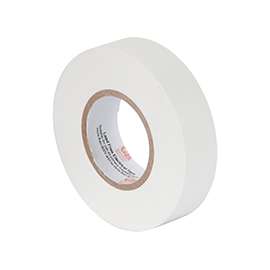 GB GTW-667P Electrical Tape, 66 ft L, 3/4 in W, PVC Backing, White