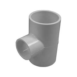 LASCO 401212BC Reducing Pipe Tee, 1-1/2 x 1-1/4 in, Slip, PVC, SCH 40 Schedule
