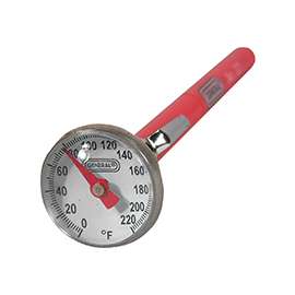 GENERAL 321 Stem Thermometer, 0 to 220 deg F, Analog Display
