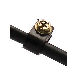 GB PEC-31525 Coaxial Cable Clamp, Polyethylene, Black