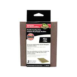 Gator 4643 Sanding Pad, 5-1/2 in L, 4-1/2 in W, 180 Grit, Fine, Aluminum Oxide Abrasive