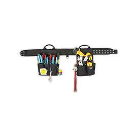 CLC Tool Works Series 5609 Tool Belt, 29 to 46 in Waist, Ballistic Polyester, Black, 20-Pocket