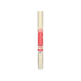 Con-Tact 09F-C9423-12 Shelf and Drawer Liner, 9 ft L, 18 in W, Paper, Khaki Plaid
