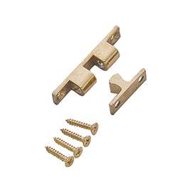 ProSource Double Ball Catch, Brass, Polished Brass