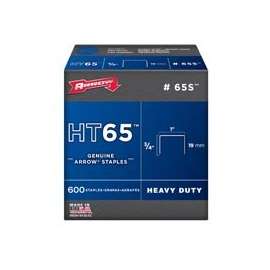 Arrow 65S Flat Crown Staple, 3/4 in L Leg, Box