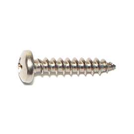 MIDWEST FASTENER 05119 Screw, #10 Thread, Coarse Thread, Pan Head, Phillips Drive, Diamond, Self-Tapping Point, 100 PK
